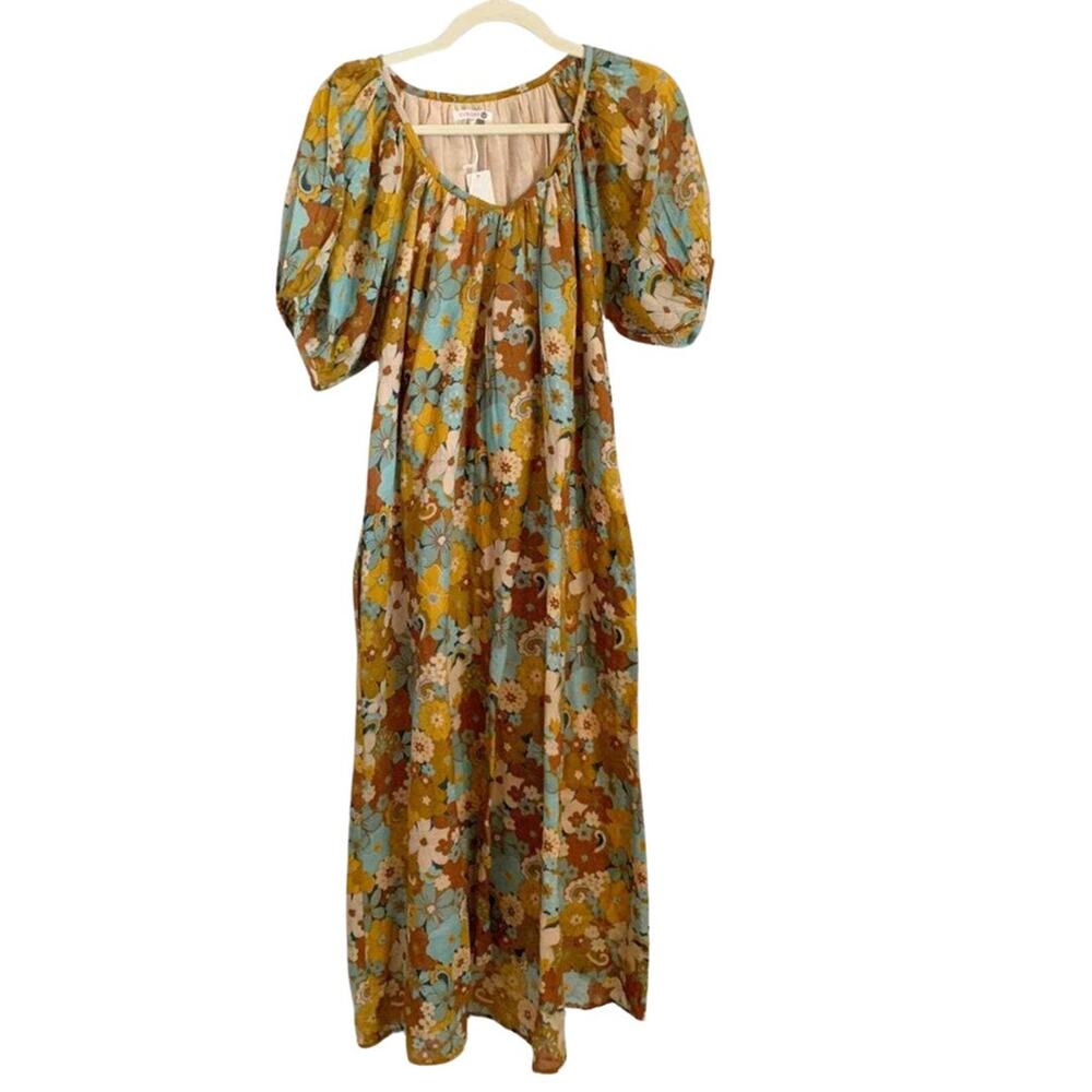 Sundry Retro Floral Maxi Dress Small NWT - Picture 2 of 9